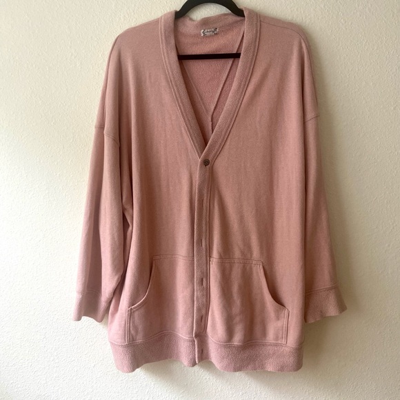 Free People Sweaters - Slouchy Sweatshirt Cardigan, Oversized